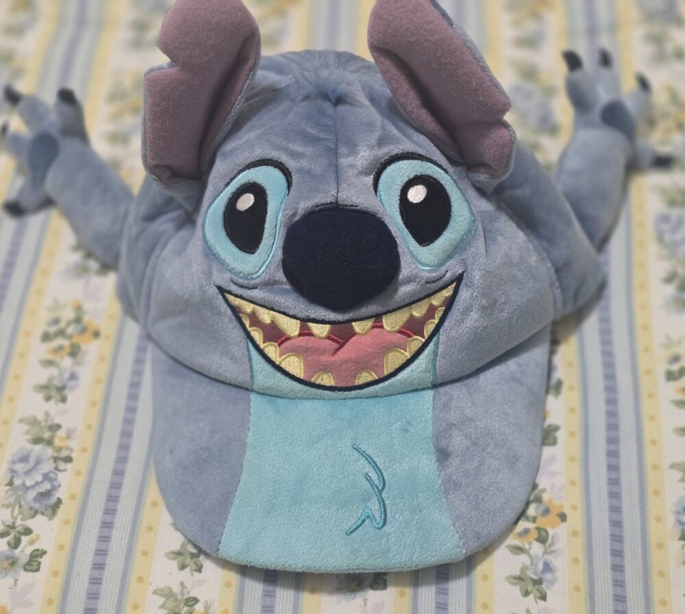 Disney Parks Smiling Stitch Plush Hat with Ears and Arms Adjustable Adult Cap